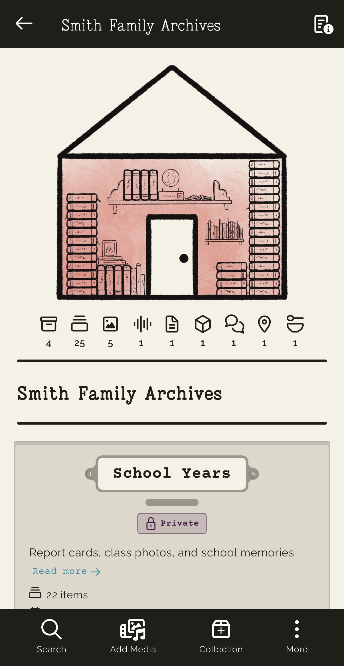 Archive detail view