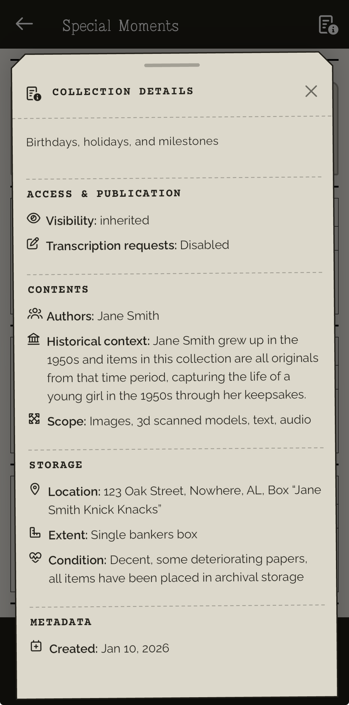 Rich metadata fields